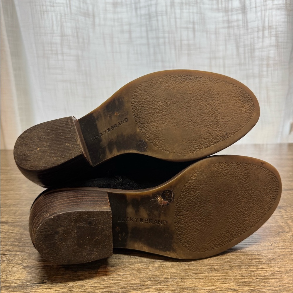 Lucky Brand Black Suede Women's Boots - Picture 5 of 5